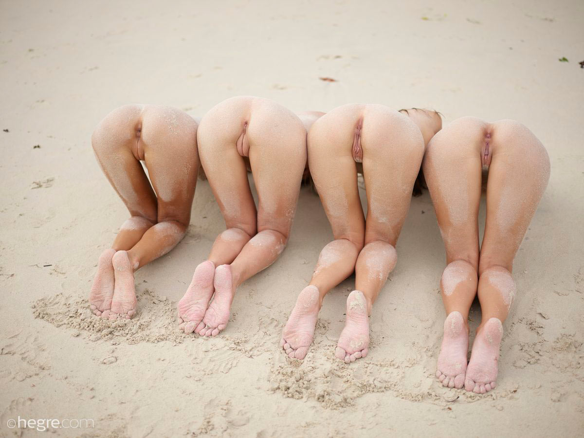 ariel, marika, melena maria, mira in "sexy sand sculptures" by petter hegre