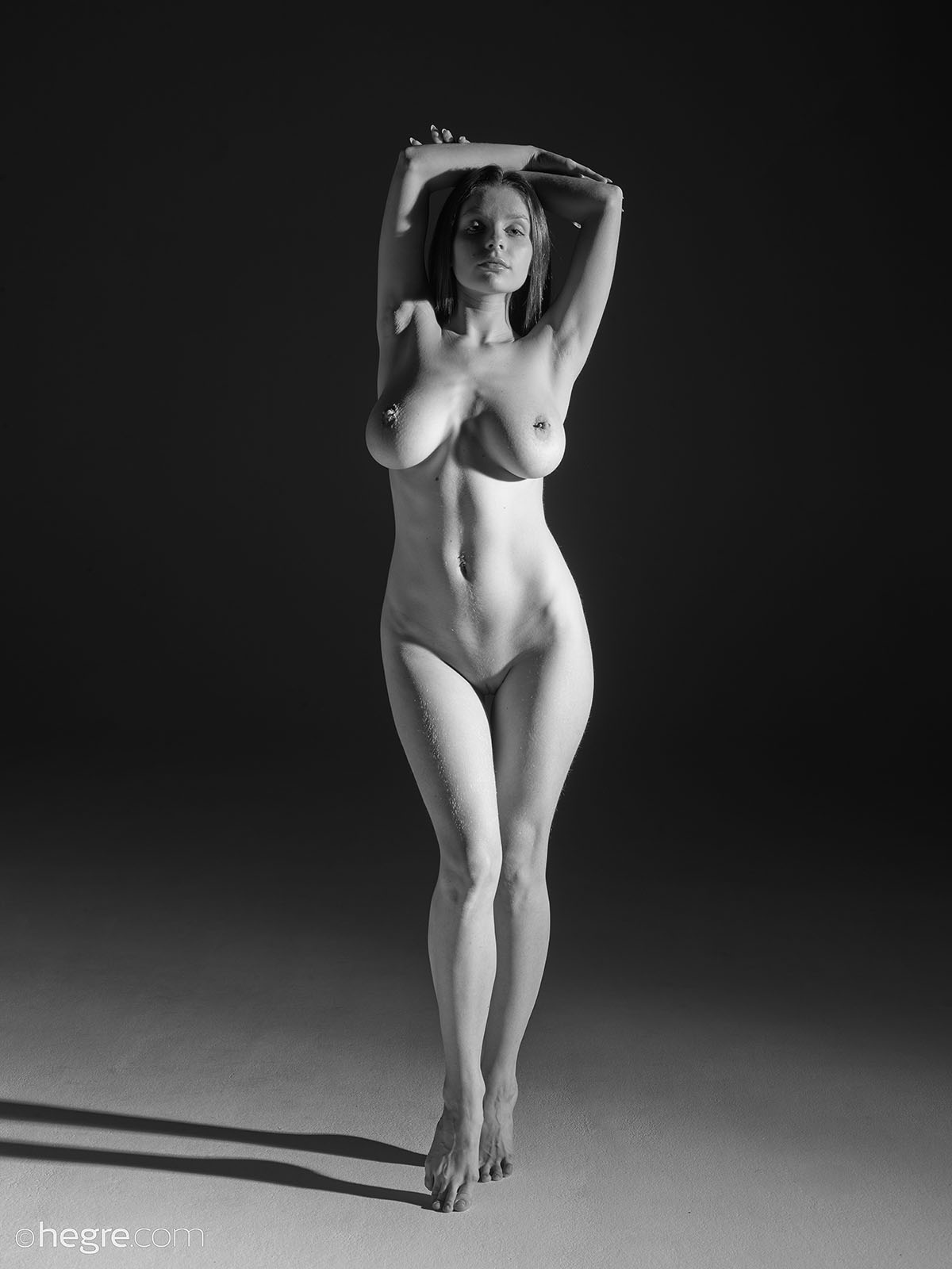 Mila A B&W nude photography by Hegre